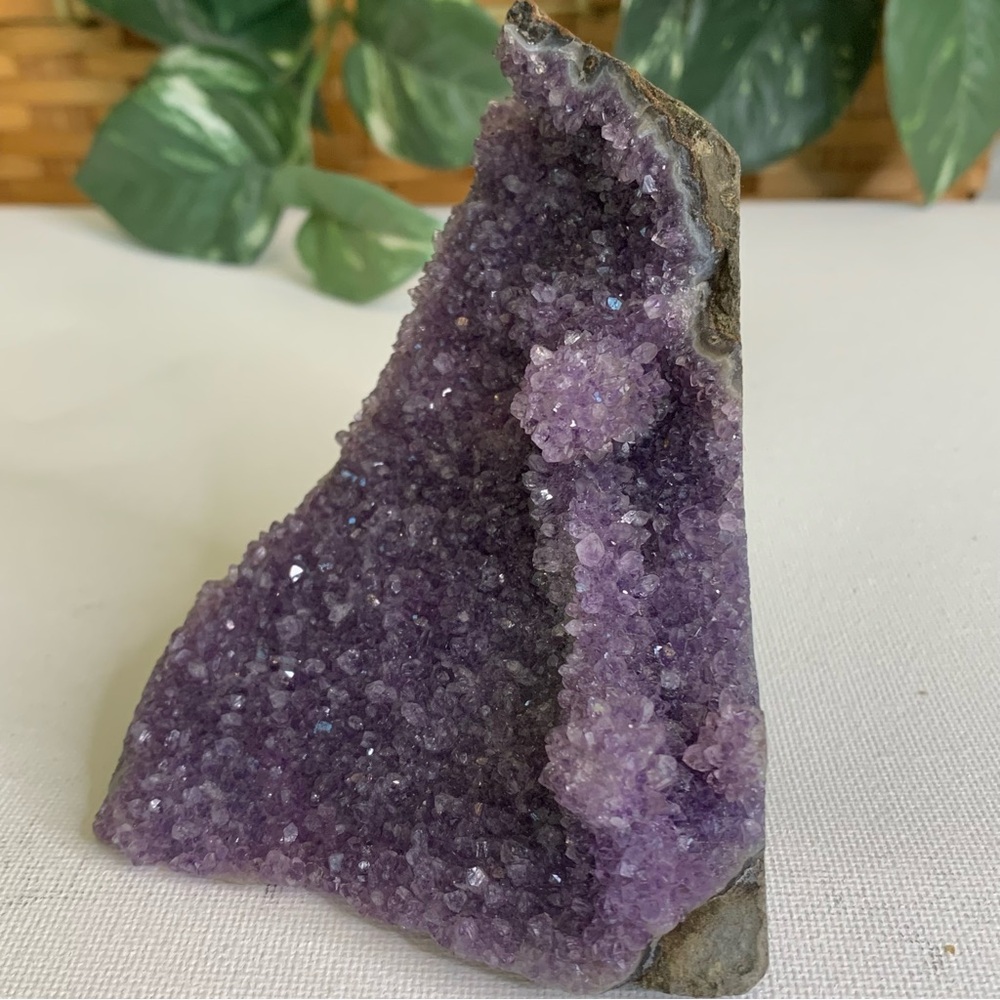 Large Purple Amethyst Crystal Cluster Geode Uruguay Cathedral Gemstone 4.75"x4.5 - Picture 8 of 16